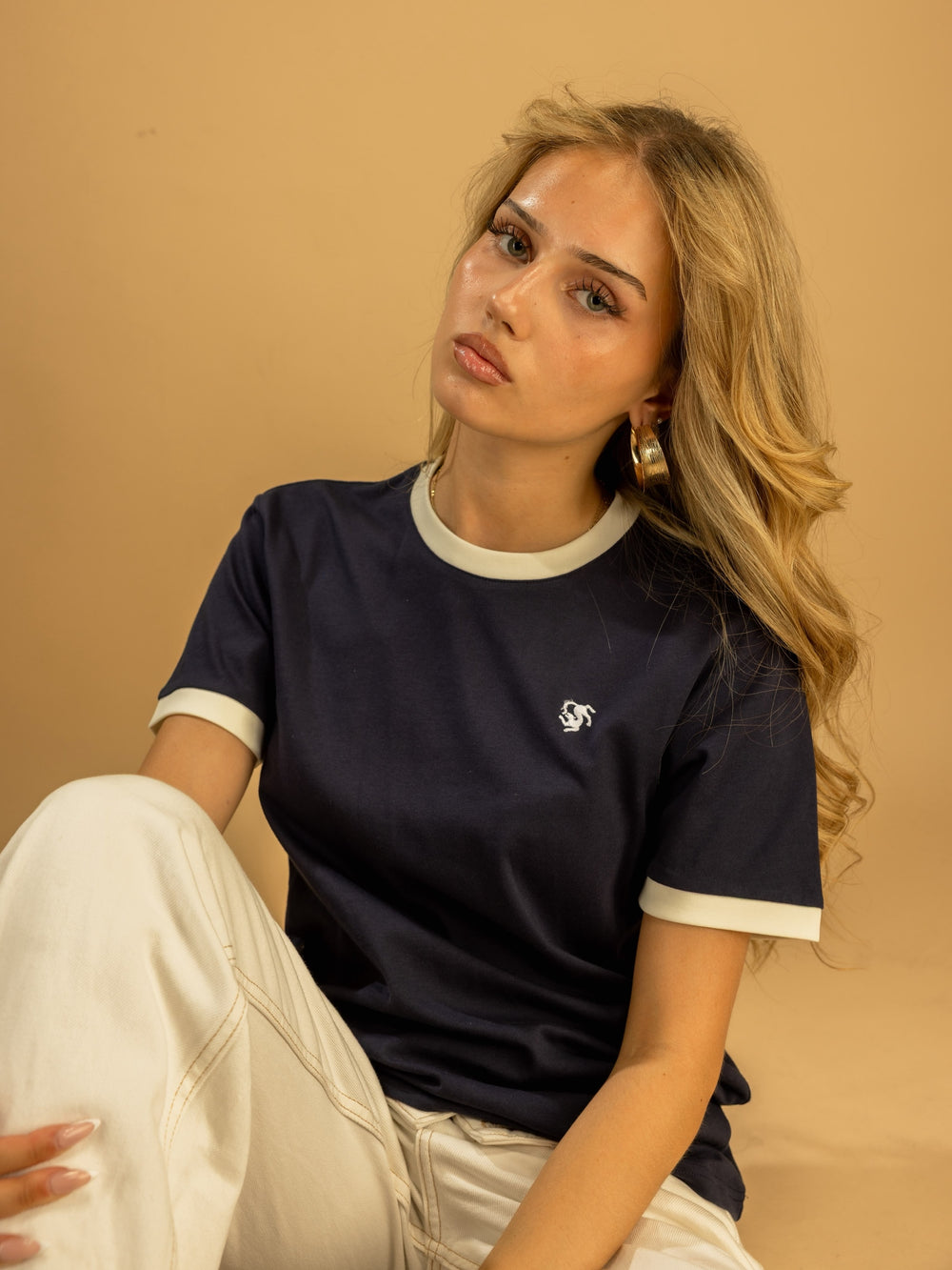 Contrast Tee Navy