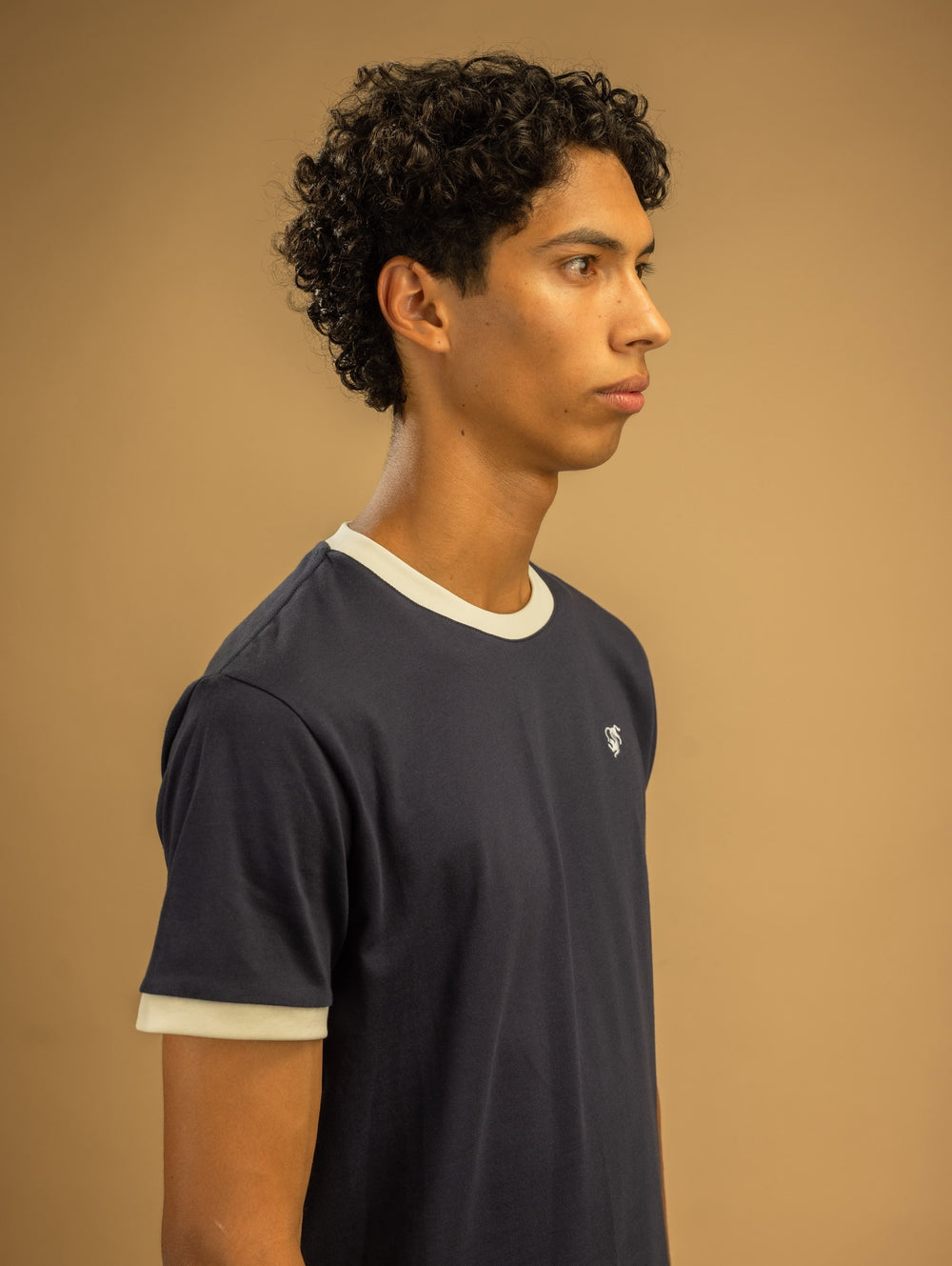 Contrast Tee Navy