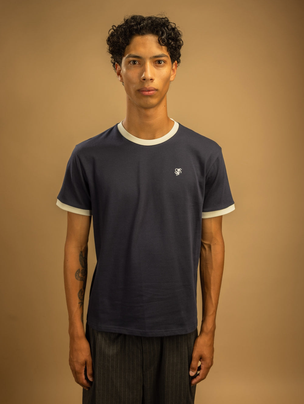 Contrast Tee Navy
