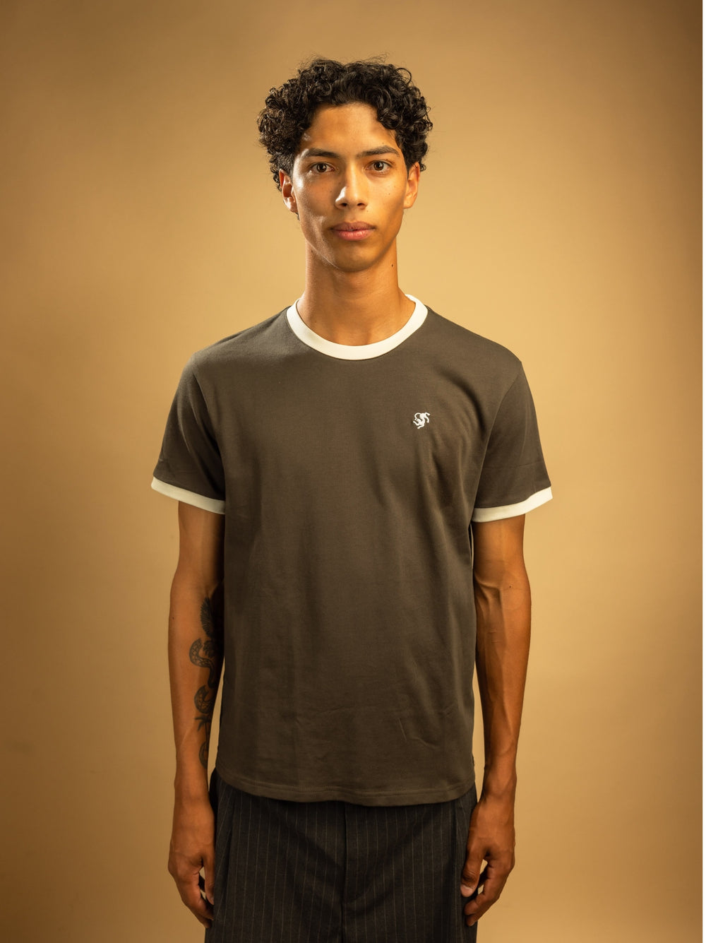 Contrast Tee Green