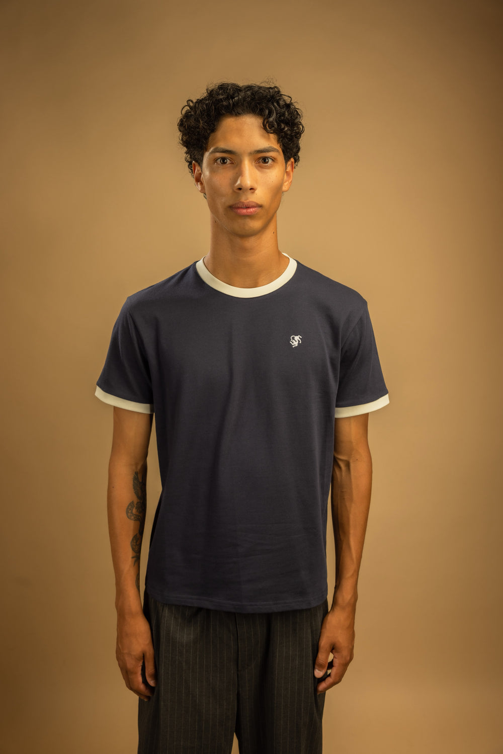 Contrast Tee Navy
