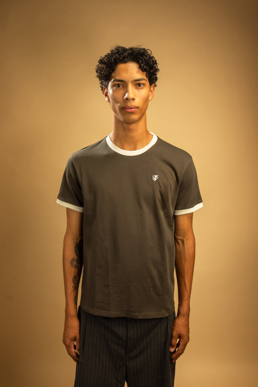 Contrast Tee Green