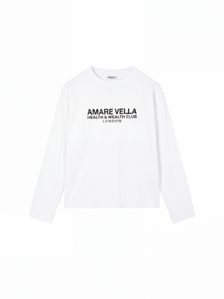 Health and Wealth Club Longsleeve White